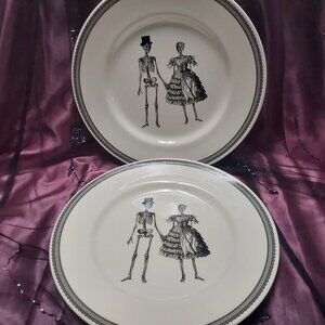 Halloween Skeleton Dinner Plates
